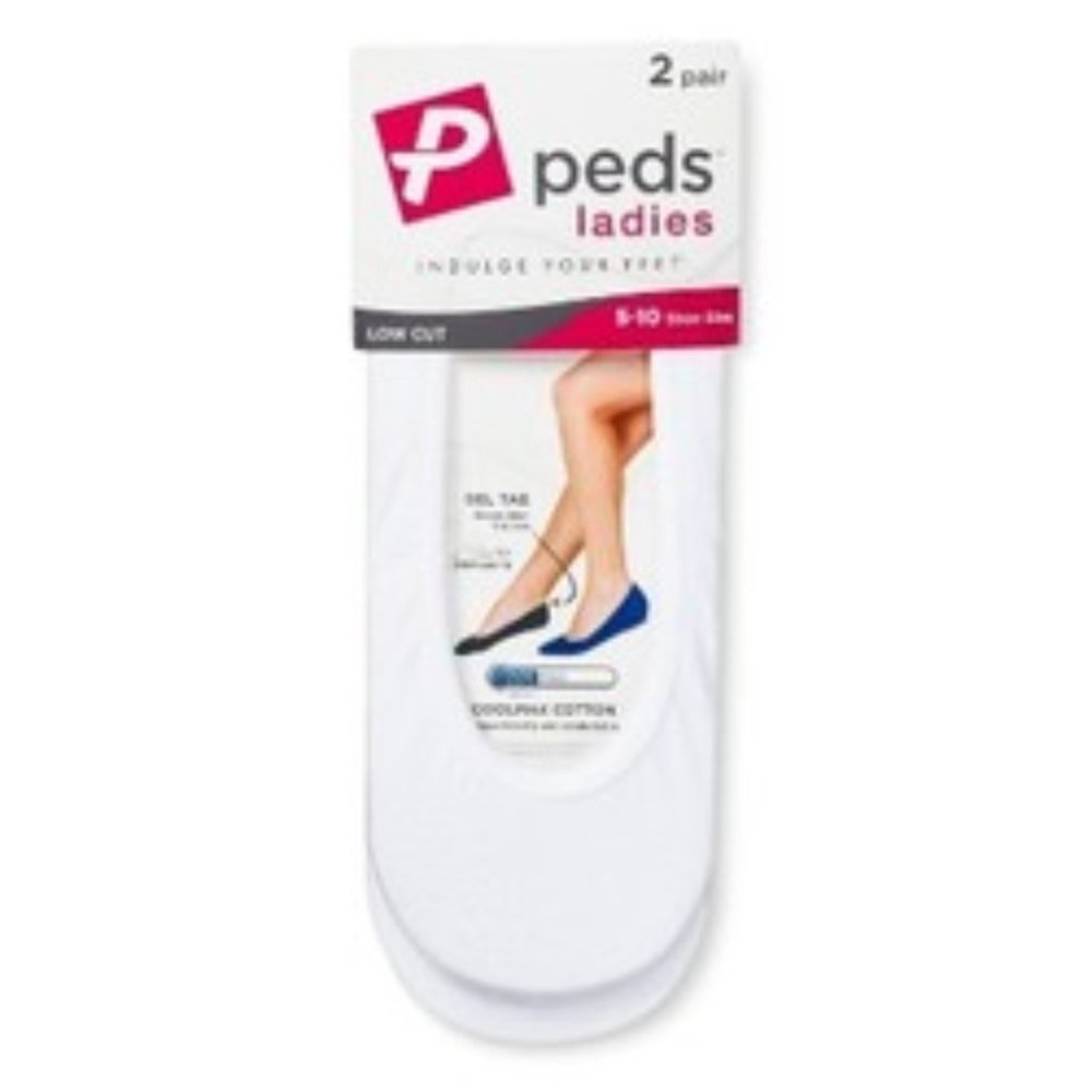 Peds Women Coolmax Liner 2Pk - White M ( 5 - 10 )